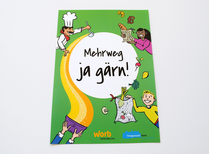 Aushängeplakat «Mehrweg – ja gärn»