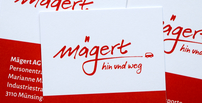 Visitenkarten Mägert AG Personentransporte